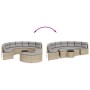 Semicircular 3-piece synthetic rattan garden sofa set in beige color. by , Outdoor sofas - Ref: Foro24-3262076, Price: 642,52...