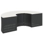 Semicircular 3-piece synthetic rattan garden sofa set in black color. by , Outdoor sofas - Ref: Foro24-3262074, Price: 546,38...