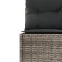 Semicircular garden sofa with gray synthetic rattan cushions by , Outdoor sofas - Ref: Foro24-3318523, Price: 502,32 €, Disco...