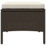2-seater garden sofa with table and brown PE rattan stools by , Outdoor sofas - Ref: Foro24-317625, Price: 216,53 €, Discount: %