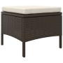 2-seater garden sofa with table and brown PE rattan stools by , Outdoor sofas - Ref: Foro24-317625, Price: 216,53 €, Discount: %
