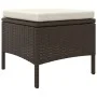2-seater garden sofa with table and brown PE rattan stools by , Outdoor sofas - Ref: Foro24-317625, Price: 213,26 €, Discount: %