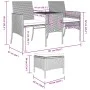 2-seater garden sofa with table and brown PE rattan stools by , Outdoor sofas - Ref: Foro24-317625, Price: 213,26 €, Discount: %