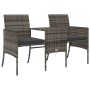 2-seater garden sofa with gray PE rattan table and stools by , Outdoor sofas - Ref: Foro24-317627, Price: 276,82 €, Discount: %