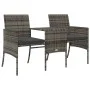 2-seater garden sofa with gray PE rattan table and stools by , Outdoor sofas - Ref: Foro24-317627, Price: 272,07 €, Discount: %