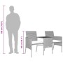 2-seater garden sofa with gray PE rattan table and stools by , Outdoor sofas - Ref: Foro24-317627, Price: 276,82 €, Discount: %