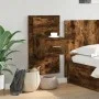 Wall-mounted bedside table with LED lights in smoked oak. by , Nightstands - Ref: Foro24-848165, Price: 57,39 €, Discount: %
