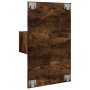Wall-mounted bedside table with LED lights in smoked oak. by , Nightstands - Ref: Foro24-848165, Price: 58,16 €, Discount: %