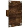 Wall-mounted bedside table with LED lights in smoked oak. by , Nightstands - Ref: Foro24-848165, Price: 57,39 €, Discount: %