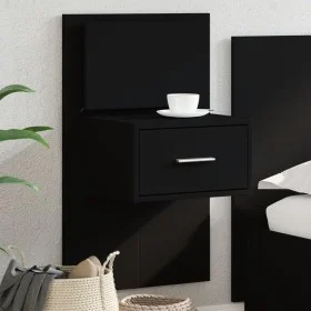 Wall-mounted bedside table with black LED lights by , Nightstands - Ref: Foro24-848159, Price: 59,86 €, Discount: %