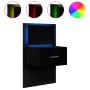 Wand-Nachttisch mit LED-Lichtern in Schwarz von , Nachttische - Ref: Foro24-848159, Preis: 60,71 €, Rabatt: %