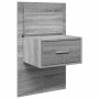 Wall-mounted bedside table with LED lights in Sonoma gray by , Nightstands - Ref: Foro24-848167, Price: 68,05 €, Discount: %