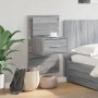 Mesita de noche de pared con luces LED gris Sonoma de , Mesitas de noche - Ref: Foro24-848167, Precio: 68,05 €, Descuento: %