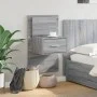 Wand-Nachttisch mit LED-Lichtern in Grau Sonoma von , Nachttische - Ref: Foro24-848167, Preis: 66,94 €, Rabatt: %