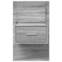 Wall-mounted bedside table with LED lights in Sonoma gray by , Nightstands - Ref: Foro24-848167, Price: 68,05 €, Discount: %