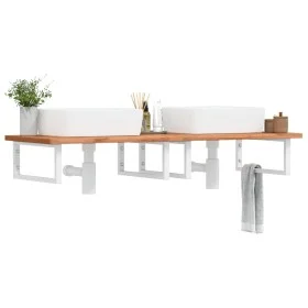 Soportes estante de lavabo 2 uds rectangular acero blanco de , Soportes y travesaños - Ref: Foro24-4007266, Precio: 36,59 €, ...
