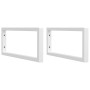 Sink shelf supports 2 units rectangular white steel by , Supports and crossbars - Ref: Foro24-4007266, Price: 37,11 €, Discou...