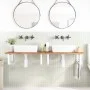 Sink shelf supports 2 units rectangular white steel by , Supports and crossbars - Ref: Foro24-4007266, Price: 36,59 €, Discou...