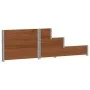 Elevated flowerbed with 3 levels made of solid brown pine wood, 120x80cm. by , Pots and planters - Ref: Foro24-4010312, Price...