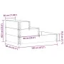 Elevated flowerbed with 3 levels made of solid brown pine wood, 120x80cm. by , Pots and planters - Ref: Foro24-4010312, Price...
