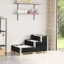 Elevated flowerbed with 3 levels made of solid black pine wood, 120x80 cm. by , Pots and planters - Ref: Foro24-4010310, Pric...