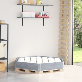 Elevated hexagonal flowerbed made of solid gray pine wood 160x160 cm by , Pots and planters - Ref: Foro24-4010319, Price: 50,...
