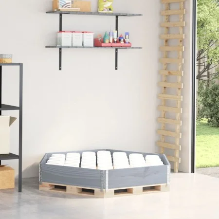 Elevated hexagonal flowerbed made of solid gray pine wood 160x160 cm by , Pots and planters - Ref: Foro24-4010319, Price: 51,...