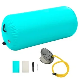 Rollo hinchable de gimnasia con bomba PVC verde 120x75 cm de vidaXL, Yoga y pilates - Ref: Foro24-92716, Precio: 80,13 €, Des...