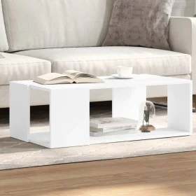 White engineered wood coffee table 89.5x48x30 cm by , Coffee table - Ref: Foro24-848150, Price: 43,38 €, Discount: %