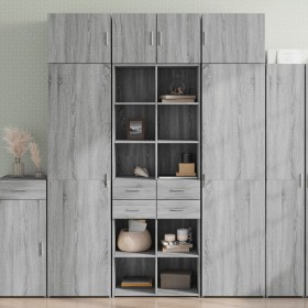 Tall Sonoma gray engineered wood sideboard 70x42.5x185 cm by , Sideboards - Ref: Foro24-3281467, Price: 151,53 €, Discount: %