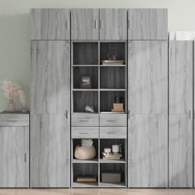 Tall Sonoma gray engineered wood sideboard 70x42.5x185 cm by , Sideboards - Ref: Foro24-3281467, Price: 149,65 €, Discount: %