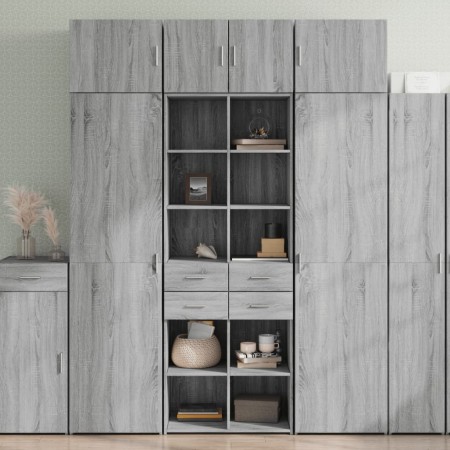 Tall Sonoma gray engineered wood sideboard 70x42.5x185 cm by , Sideboards - Ref: Foro24-3281467, Price: 151,53 €, Discount: %