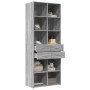 Aparador alto madera de ingeniería gris Sonoma 70x42,5x185 cm de , Aparadores - Ref: Foro24-3281467, Precio: 151,37 €