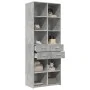 Aparador alto madera de ingeniería gris hormigón 70x42,5x185 cm de , Aparadores - Ref: Foro24-3281465, Precio: 150,94 €, Desc...