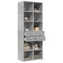 Tall engineered wood sideboard in gray concrete 70x42.5x185 cm by , Sideboards - Ref: Foro24-3281465, Price: 152,88 €, Discou...