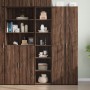 Tall brown oak veneer highboard 40x41x185 cm by , Sideboards - Ref: Foro24-3281672, Price: 96,34 €, Discount: %