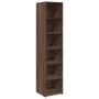 Tall brown oak veneer highboard 40x41x185 cm by , Sideboards - Ref: Foro24-3281672, Price: 96,34 €, Discount: %