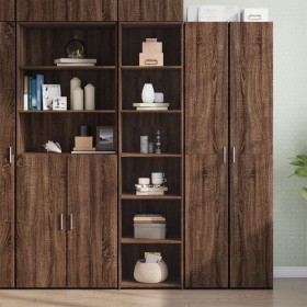Aparador alto madera de ingeniería marrón roble 45x41x185 cm de , Aparadores - Ref: Foro24-3281679, Precio: 101,89 €, Descuen...