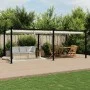 Cenador de jardín con techo retráctil aluminio crema 3x6 m de , Carpas y cenadores - Ref: Foro24-3217061, Precio: 708,93 €, D...