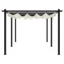 Cenador de jardín con techo retráctil aluminio crema 3x6 m de , Carpas y cenadores - Ref: Foro24-3217061, Precio: 708,93 €, D...