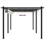 Cenador de jardín con techo retráctil aluminio crema 3x6 m de , Carpas y cenadores - Ref: Foro24-3217061, Precio: 708,93 €, D...