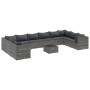 Garden furniture set 11 pieces and gray synthetic rattan cushions by , Garden sets - Ref: Foro24-3308290, Price: 745,64 €, Di...