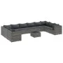 Garden furniture set 11 pieces and gray synthetic rattan cushions by , Garden sets - Ref: Foro24-3308290, Price: 713,67 €, Di...