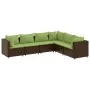 Gartenmöbel-Set, 6-teilig, mit braunen Kunststoff-Rattan-Kissen. von , Gartensets - Ref: Foro24-3308142, Preis: 455,12 €, Rab...