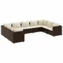 Garden furniture set 9 pieces with brown synthetic rattan cushions by , Garden sets - Ref: Foro24-3308265, Price: 591,80 €, D...