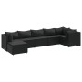 Gartenmöbel-Set und Kissen, 7-teilig, aus schwarzem synthetischem Rattan. von , Gartensets - Ref: Foro24-3308227, Preis: 531,...