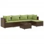 Gartenmöbel-Set, 6-teilig, mit braunen Kunststoff-Rattan-Kissen. von , Gartensets - Ref: Foro24-3308070, Preis: 403,38 €, Rab...