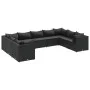 Gartenmöbel-Set 9-teilig mit schwarzen Polstern aus synthetischem Rattan von , Gartensets - Ref: Foro24-3308267, Preis: 741,0...