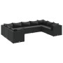Gartenmöbel-Set 9-teilig mit schwarzen Polstern aus synthetischem Rattan von , Gartensets - Ref: Foro24-3308267, Preis: 768,5...