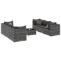 7-piece garden furniture set with gray synthetic rattan cushions by , Garden sets - Ref: Foro24-3308026, Price: 464,00 €, Dis...